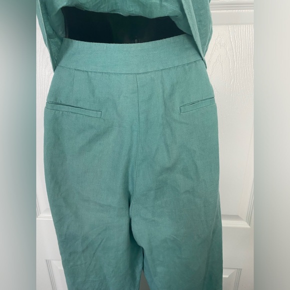 Rafaella Linen Co-Ord Set Tank Top & Wide Leg Pants Size 10 - Picture 7 of 9
